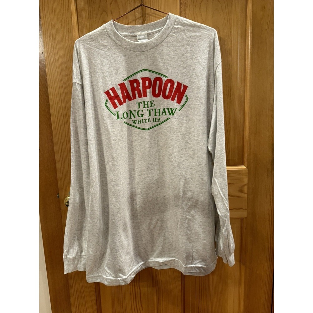 Harpoon The Long Thaw White IPA Long Sleeve Graphic T-Shirt HTF